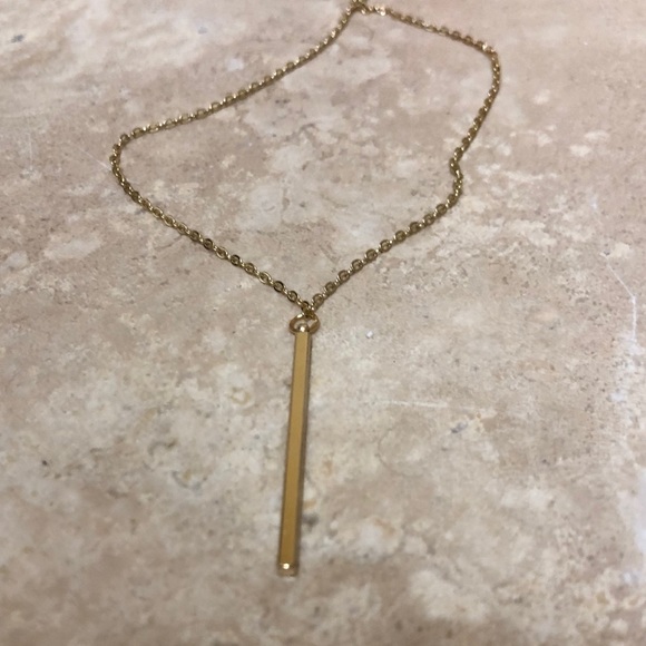 Gold Bar Necklace - Picture 6 of 6